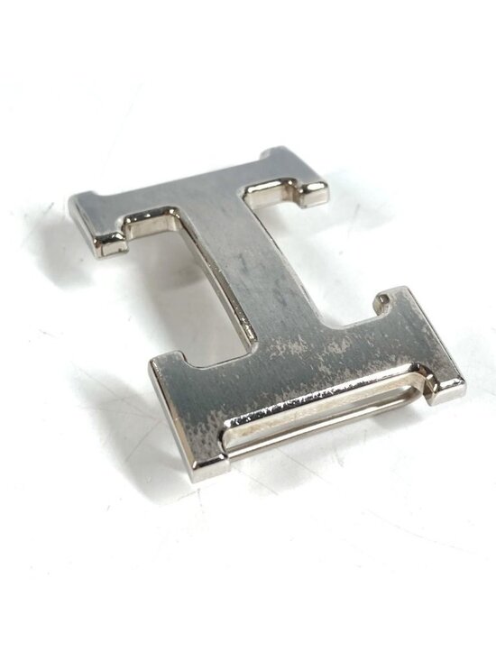 Hermes Buckle Belt Logo Only Metal Silver main image 5